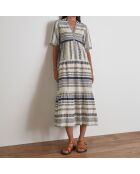 Kleid mit Kirschschnurmuster