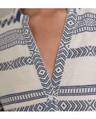 Kleid mit Kirschschnurmuster