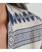 Kleid mit Kirschschnurmuster