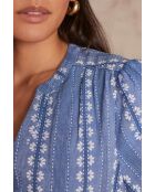 Ecrufarbene Jacquard-Bluse Bergamote