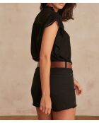 Cindy schlichte schwarze Bluse
