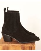 Bottines Habby en cuir noires