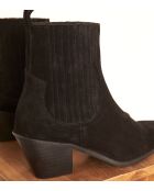 Bottines Habby en cuir noires
