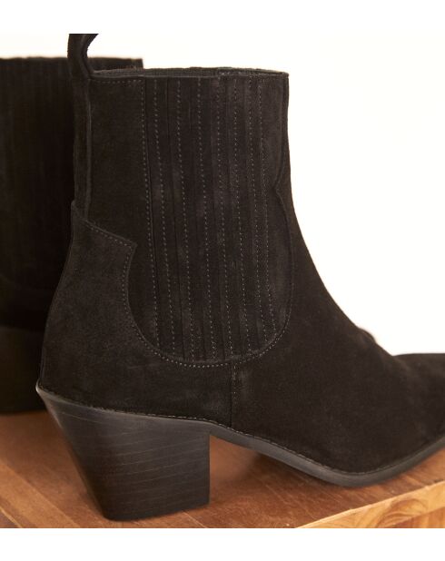 Bottines Habby en cuir noires