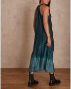 Robe Amandine imprimée pétrole