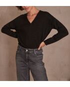 Maglione nero in maglia Adélie bis