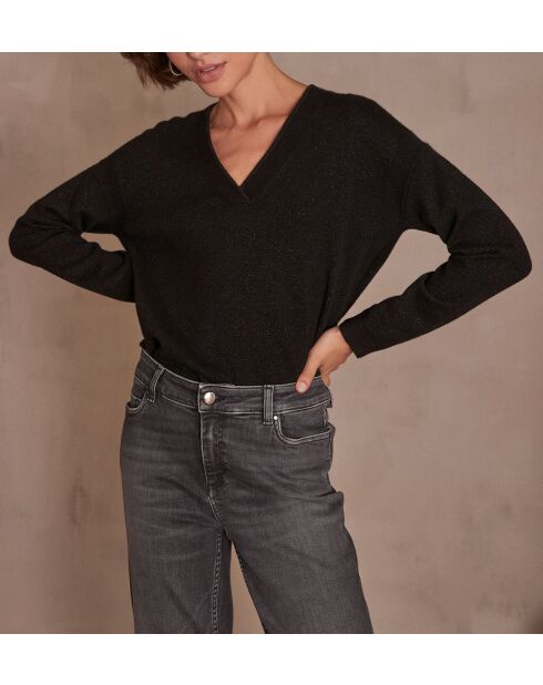 Maglione nero in maglia Adélie bis