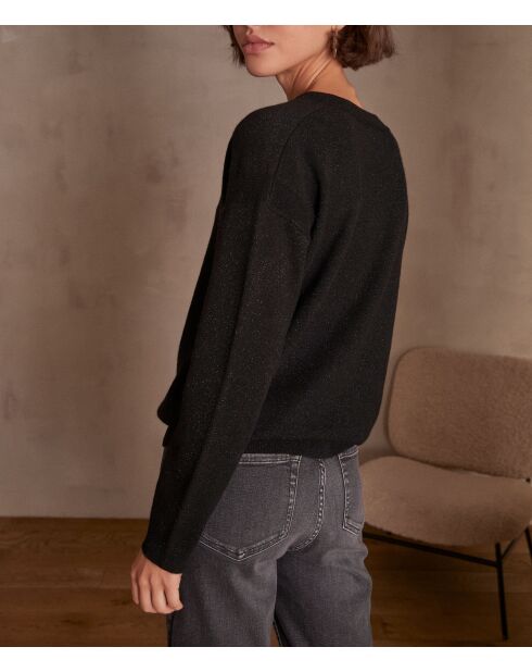 Maglione nero in maglia Adélie bis