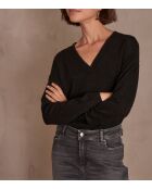 Maglione nero in maglia Adélie bis