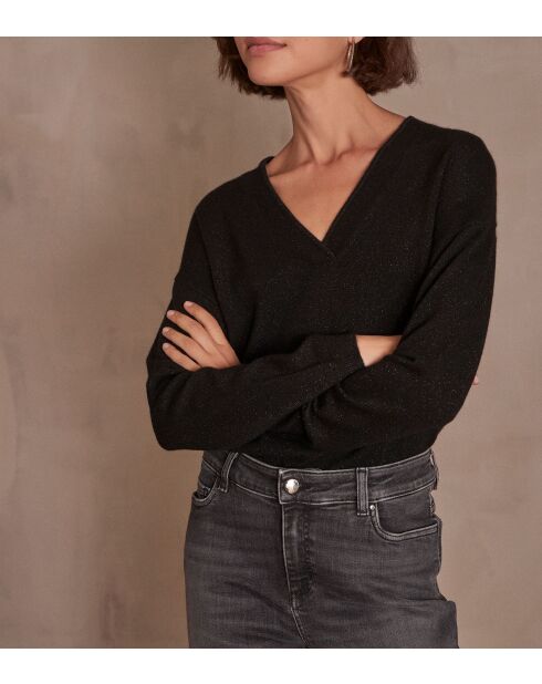Maglione nero in maglia Adélie bis
