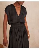 Schlichte schwarze Bluse Phany