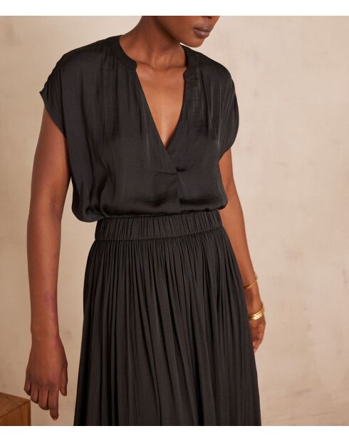 Schlichte schwarze Bluse Phany