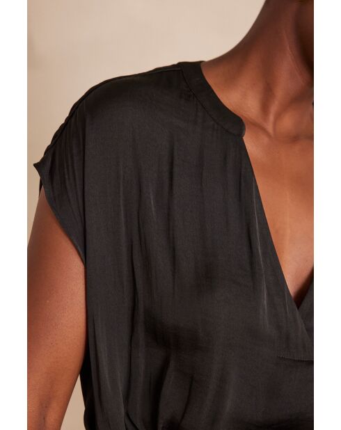 Schlichte schwarze Bluse Phany