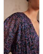 Vestido estampado morado Maena