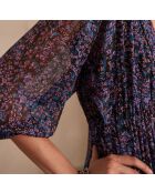 Vestido estampado morado Maena