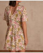 Maeva Primerose jurk met lurex-print