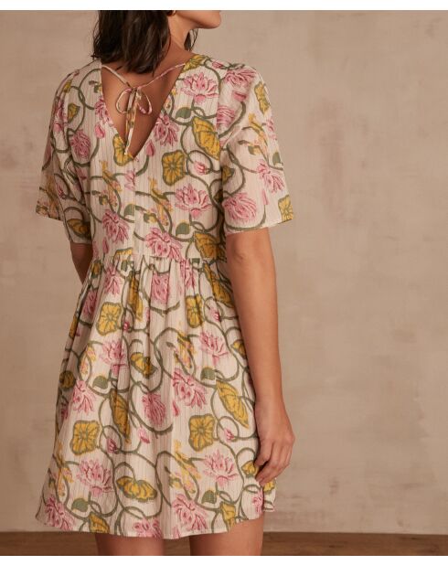 Maeva Primerose jurk met lurex-print