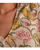 Maeva Primerose jurk met lurex-print