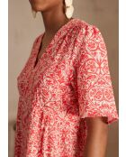 Jurk met geraniumprint albina