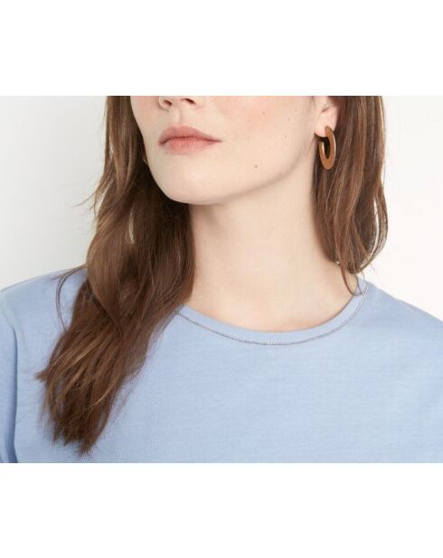 Mittelblaues T-Shirt Mel
