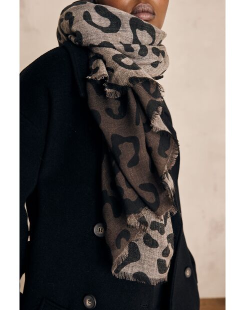 Foulard Ville Lino noir