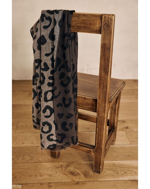 Foulard Ville Lino noir