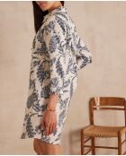 Blauwe jurk met print Lisea