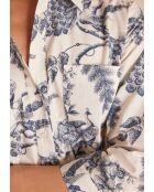 Blauwe jurk met print Lisea