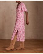 Hellrosa bedrucktes Kleid Melissa