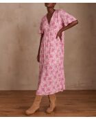 Hellrosa bedrucktes Kleid Melissa