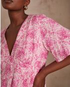 Hellrosa bedrucktes Kleid Melissa