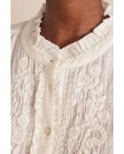 Brooke-Bluse mit ecrufarbener Stickerei