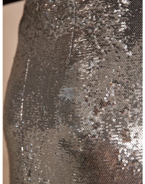 Gonna Ariel in paillettes argentate