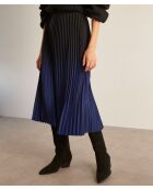 Fatel Tie & Dye Faltenrock in Marineblau