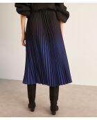 Fatel Tie & Dye Faltenrock in Marineblau