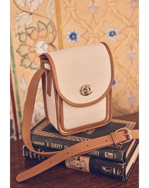 Petit sac Ines bis en cuir écru