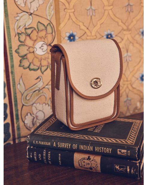 Petit sac Ines bis en cuir écru