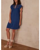 Besticktes königsblaues Kleid Margot
