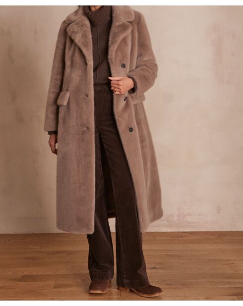Albertine FF lichte taupe jas