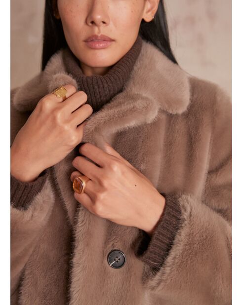 Albertine FF lichte taupe jas