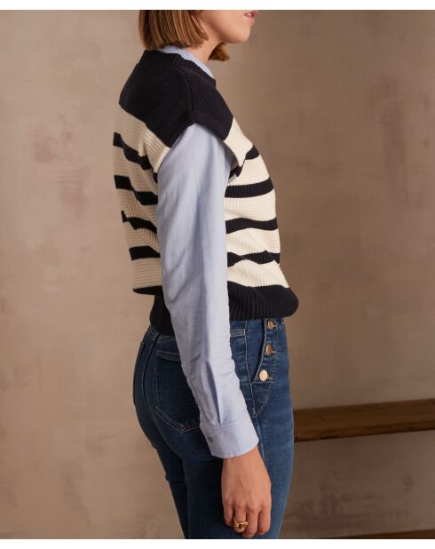 Ecrufarbener Strickpullover Corey