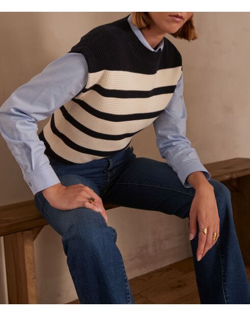 Ecrufarbener Strickpullover Corey