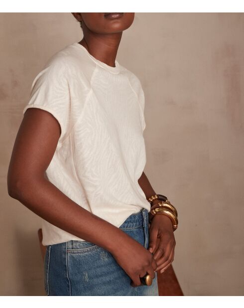 Camiseta Tess color crema