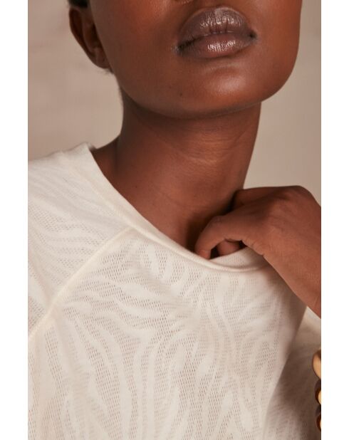 Camiseta Tess color crema