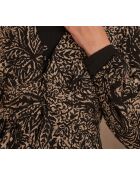 Marty schwarzes bedrucktes Kleid