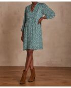 Robe Manuella imprimée turquoise