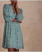 Robe Manuella imprimée turquoise