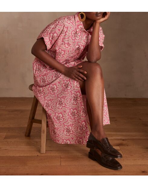 Magalie Kleid mit Johannisbeer-Print