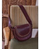 Borsa mini Gaspard in pelle bordeaux