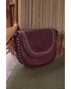 Borsa mini Gaspard in pelle bordeaux